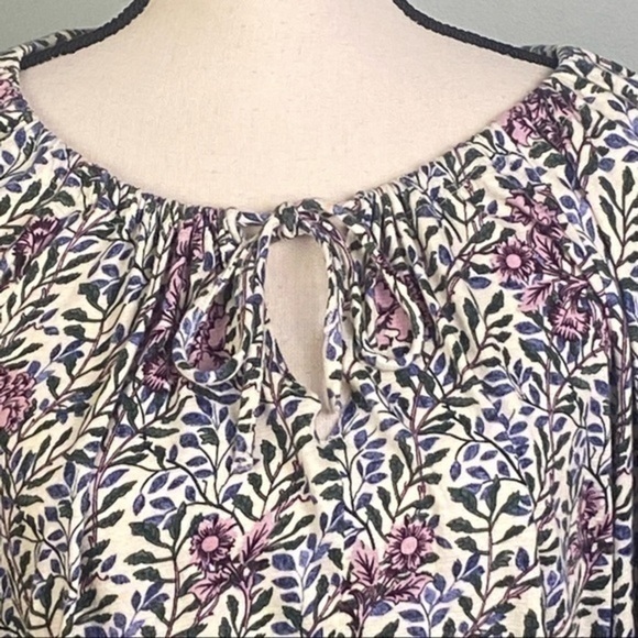 Lucky Brand flowers and vines elastic waist blouse in size Small. EUC - Picture 4 of 11